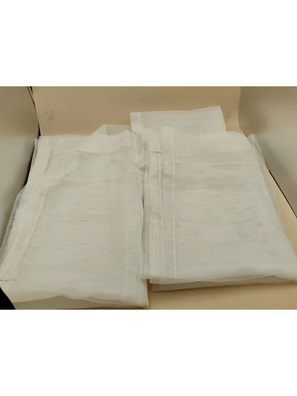 Sheer White Vintage Fabric Panels 72